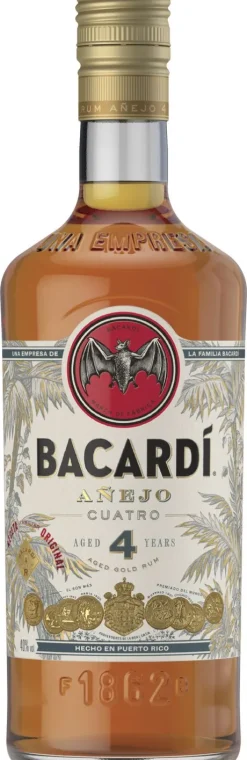 Rum|Bruine Rum|Bacardi Bacardí Añejo Cuatro Años
