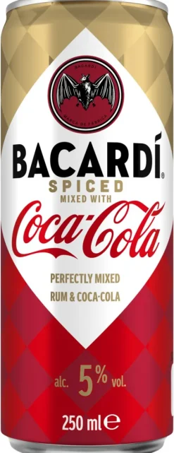 Blik|Mixdranken|Bacardi Bacardí Spiced & Coca-Cola