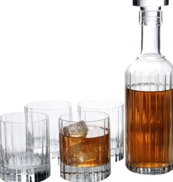 Whiskyglazen|Chef & Sommelier Bach Whiskyset - Karaf + 4 Tumblers