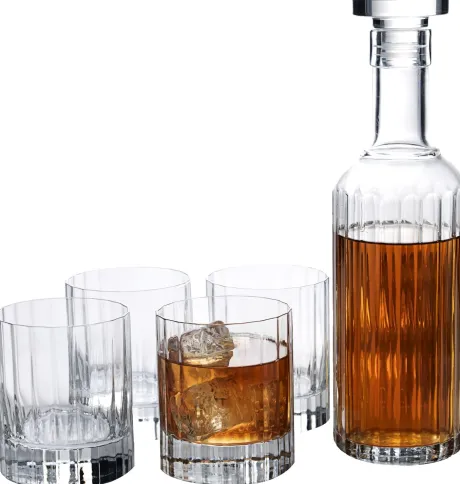 Whiskyglazen|Chef & Sommelier Bach Whiskyset - Karaf + 4 Tumblers