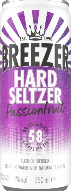 Blik|Mixdranken|Breezer hard seltzer passionfruit