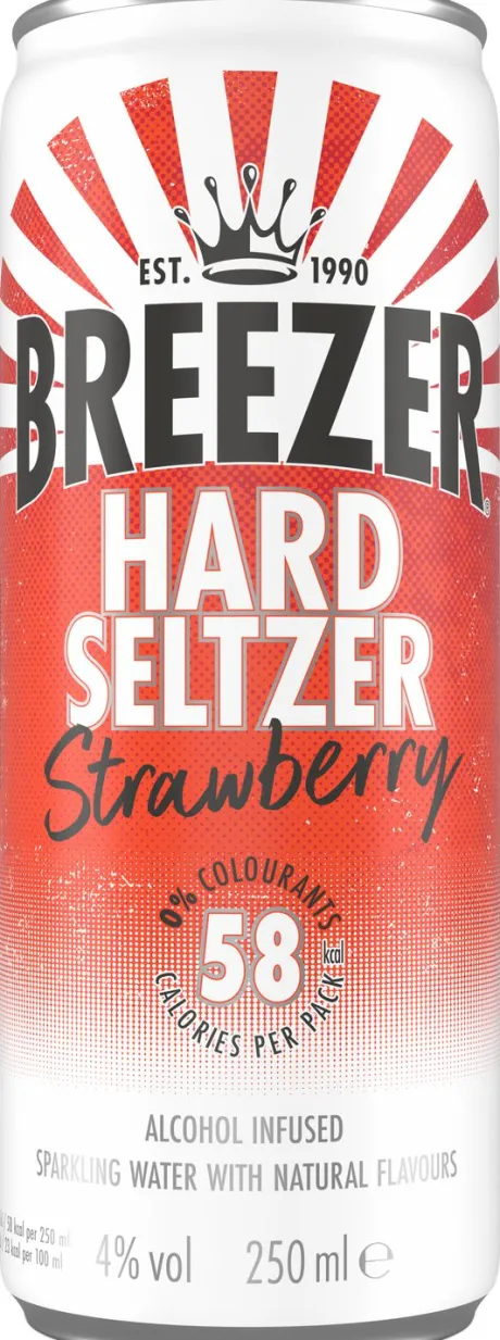 Blik|Mixdranken|Breezer Hard Seltzer Strawberry