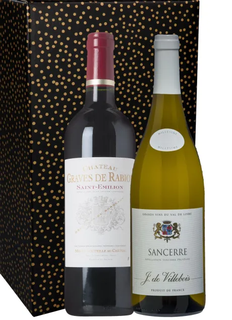 Wijnboxen|Gall & Gall Cadeaupakket Klassiek Franse Saint-Emilion en Sancerre
