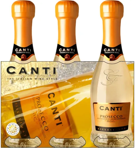 Prosecco|Mousserend|Canti Prosecco 3x Baby Bottle Cadeauverpakking