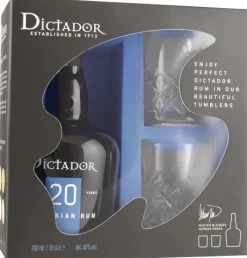 Rum|Bruine Rum|Dictador Rum 20 Years Cadeauverpakking