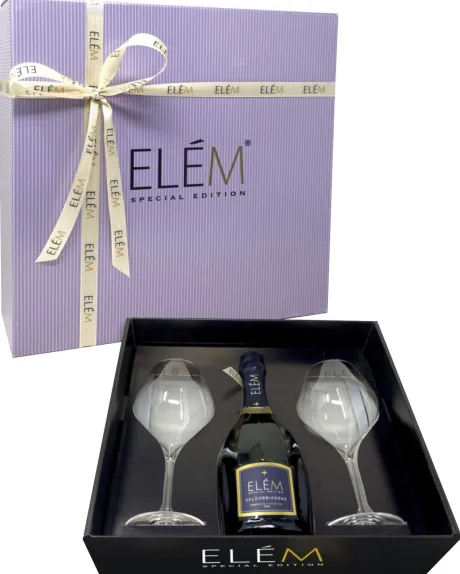 Prosecco|Mousserend|Elements of Islay Elem Prosecco Cadeaupakket met 2 glazen