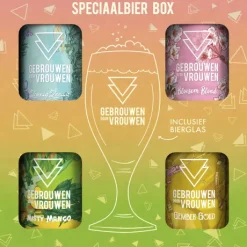 Bierpakketten|Speciaalbier|Gebrouwen door Vrouwen Gebrouwen door Vrouwen Cadeauverpakking met Glas