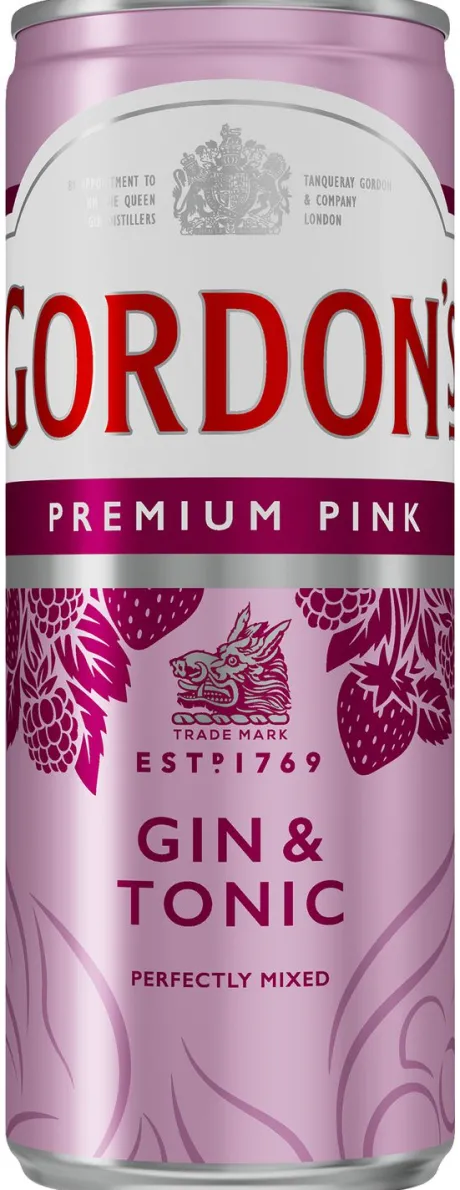 Blik|Mixdranken|Gordon's Gordon's Pink Gin & Tonic