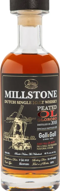 Malt|Laphroaig Millstone Single Malt Peated Oloroso 2018 Gall&Gall Editie