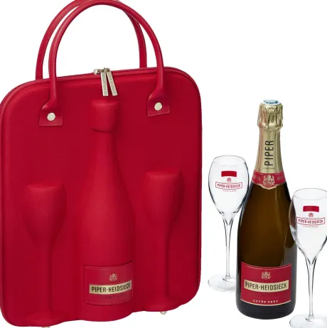 Champagne|Mousserend|Piper Heidsieck Piper-Heidsieck Brut Travelbag + 2 glazen cadeauverpakking