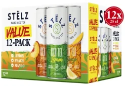 Blik|Mixdranken|STËLZ Hard Iced Tea Mango, Lemon & Peach 12-pack