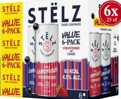 Blik|Mixdranken|ST&Euml;LZ STËLZ Hard Lemonade Strawberry Cassis 6-pack