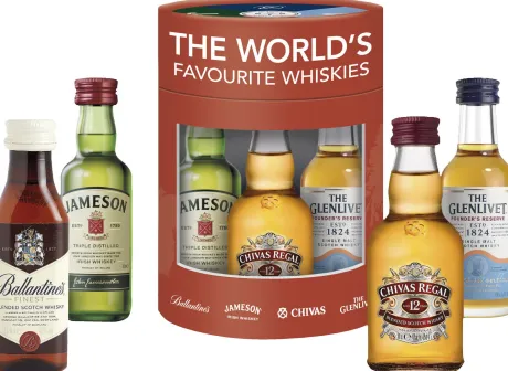 Miniaturen|Geschenk The World's Favourite Whiskies Cadeaupakket met 4 mini's
